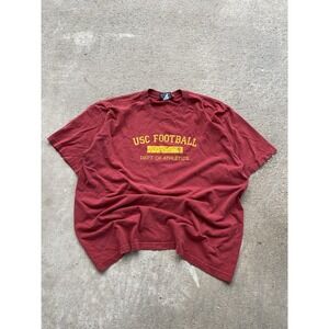 Vintage USC Trojans Shirt Mens 2XL Red NCAA Football Team Trojan Dept Athletics